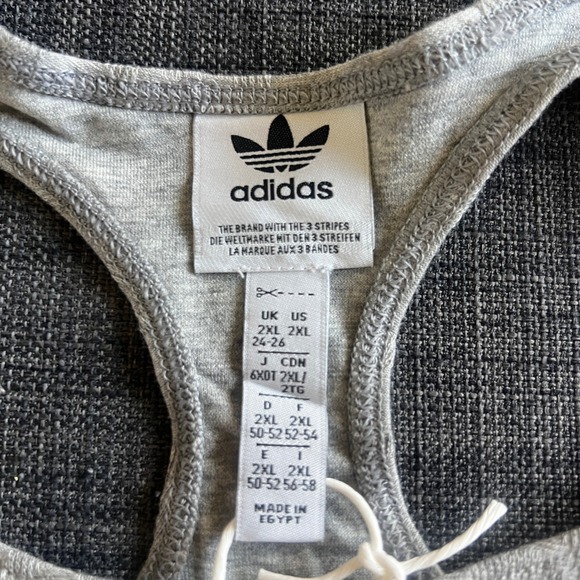 Adidas Racerback Bralette Heather Gray Light Support Everyday Comfort Size XXL - Picture 5 of 8